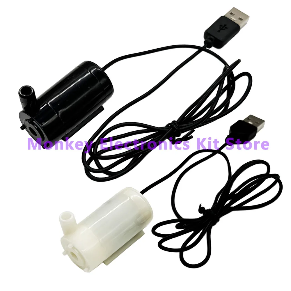 1pcs DC 3-5V USB Micro Submersible Mini Low Noise Brushless Water Pump for Aquariums Fish Tank Pond Fountain Hydroponics Garden