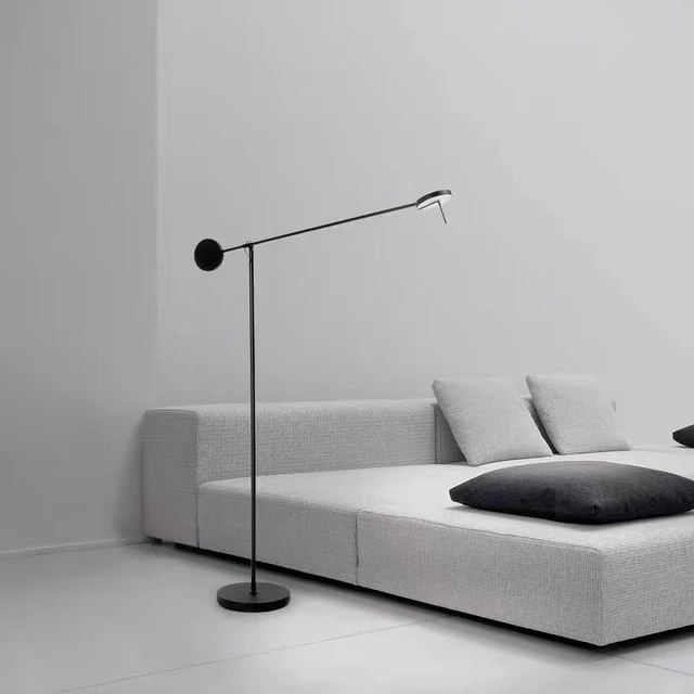 Minimalist LED Floor Lamp Rotatable 3000/4000K Living Room Reading Light Bedroom Standing Lighting Fixtures