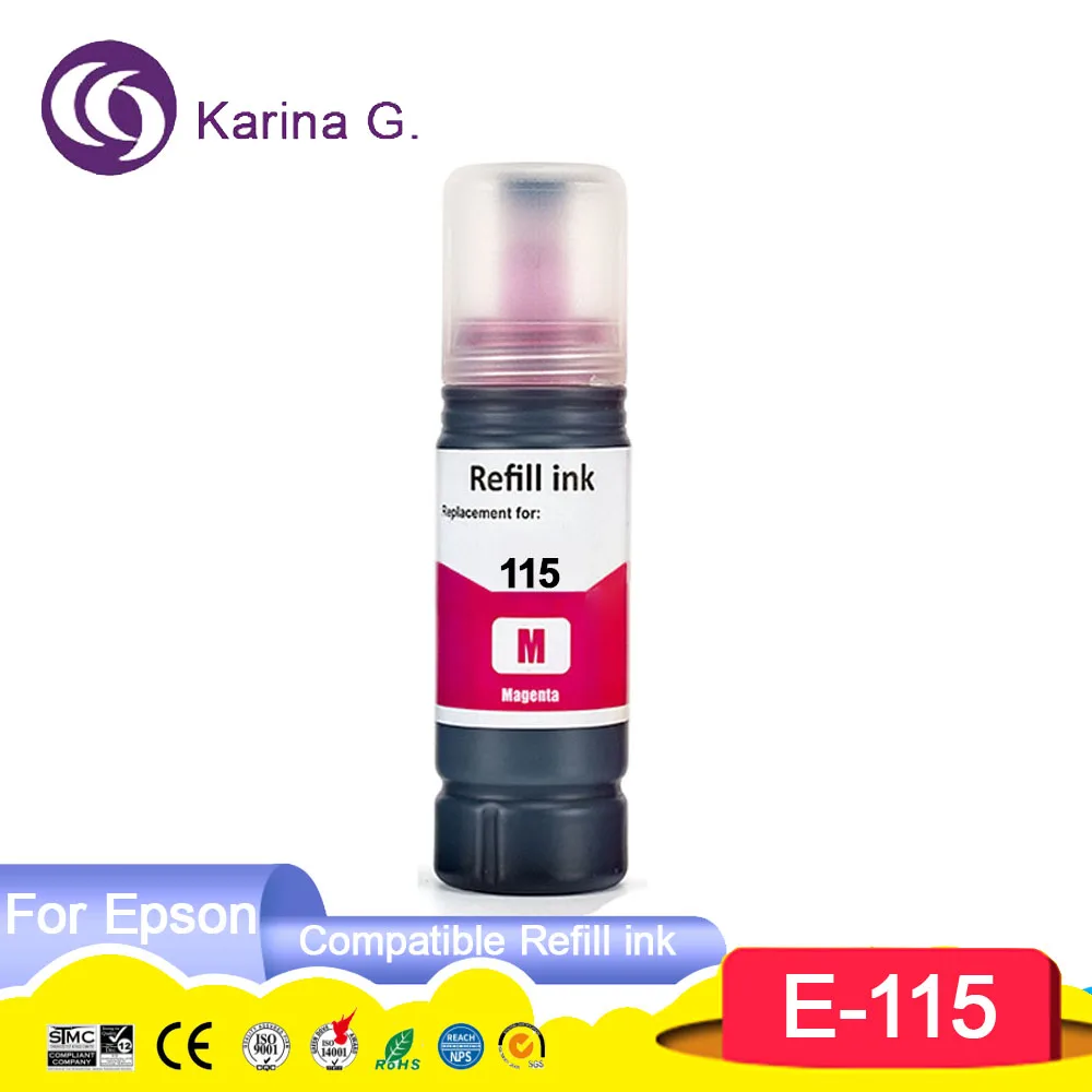115 T115 Premium Compatible Bulk Bottle Water Based Refill Ink for EcoTank L816