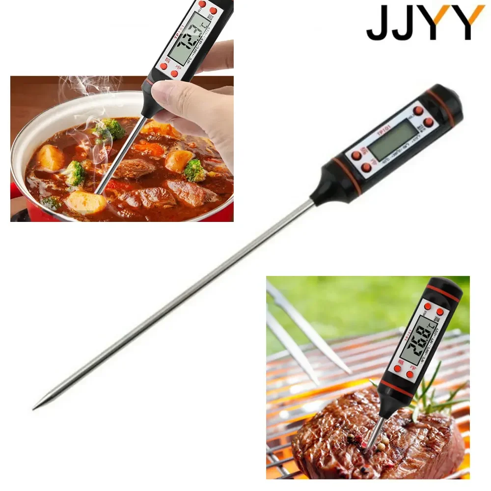 Digital Kitchen Thermometer JJYY Digital Meat Thermometer Cooking Food Kitchen Probe Buffalo Milk Liquid Oven Digital Temperature Stonego Kitchen Tool digital kitchen thermometer