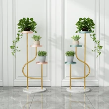 

Flower Rack Living Room Modern Simple Iron Mobile Accessories Stepped Shelf Flower Pot Shelf Plant Shelf