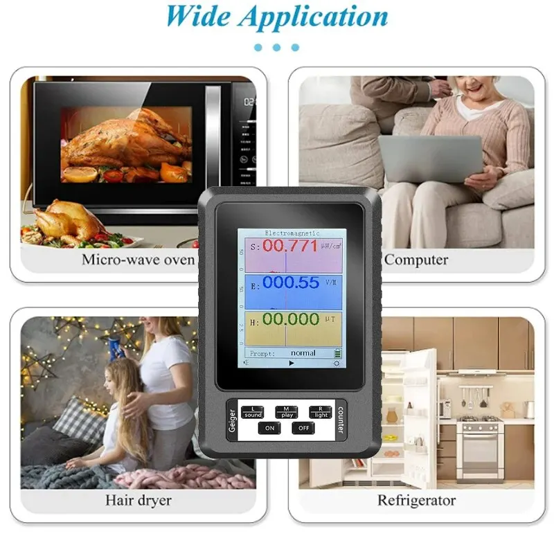 Portable Electromagnetic Radiation Detector EMF Meter Professional High Accuracy Radiation Dosimeter Monitor Tester