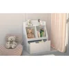 Kids Bookshelf with Drawer and Wheels, Children's Book Display,  Wooden Bookcase, Toy Storage Cabinet Organizer, White 5