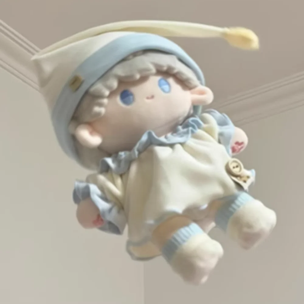 1 set Pajamas 20cm Cotton Doll Clothes Outfit Star Hat Cotton Doll's Clothes Brown Mini Doll Clothes Doll Accessories