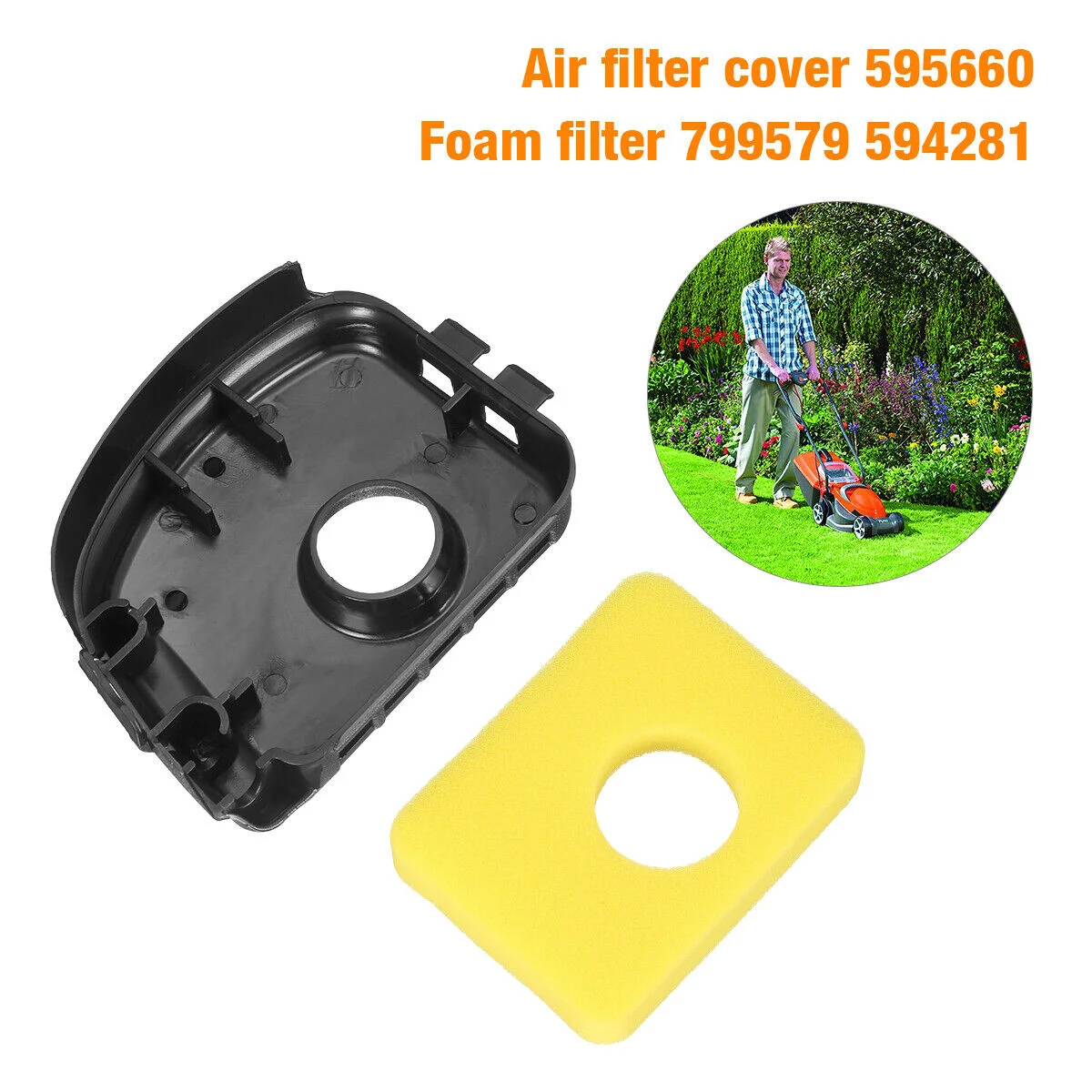 thumbnail image 2 of Tondeuse A Gazon Air Filter 595660 799579 Replacement For Lawn Mower 550E- 550Ex Series Engines With Foam Filter Engine Air Filter 2 of 9