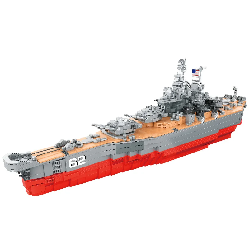 

WW2 Военная серия 1:300 боевой корабль Айова класс Классическая Коллекционная модель строительные блоки кирпичи игрушки подарки