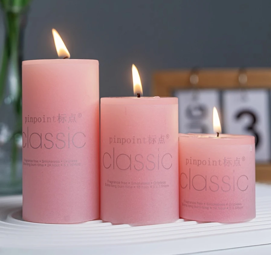 Candle Romantic Smoke Free European Home Cylinder Candlelight Dinner Proposal Romantic