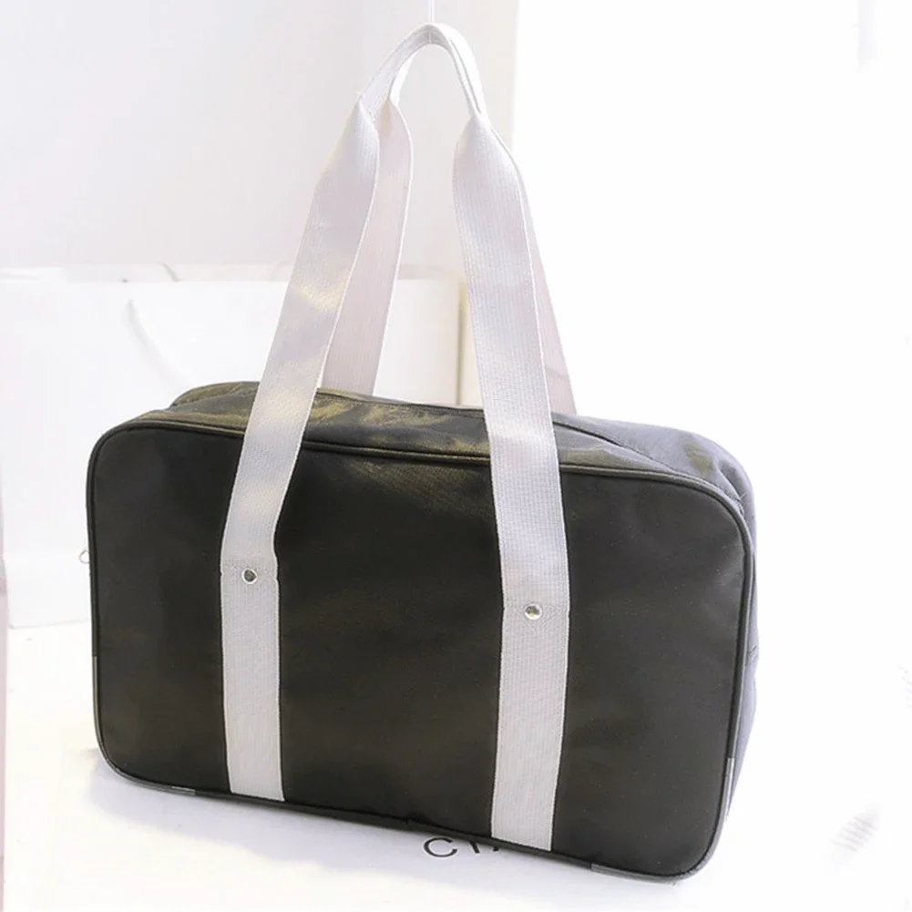 Large Capacity School Bag Solid Color Japanese Bag Teen Girls JK Uniform Handbag Zipper Closure Square Everyday Shoulder