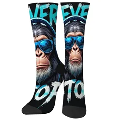 Vibrant Gorilla Party Socks - Retro Harajuku Style Men's Fun Gift - One Size (Color 1)