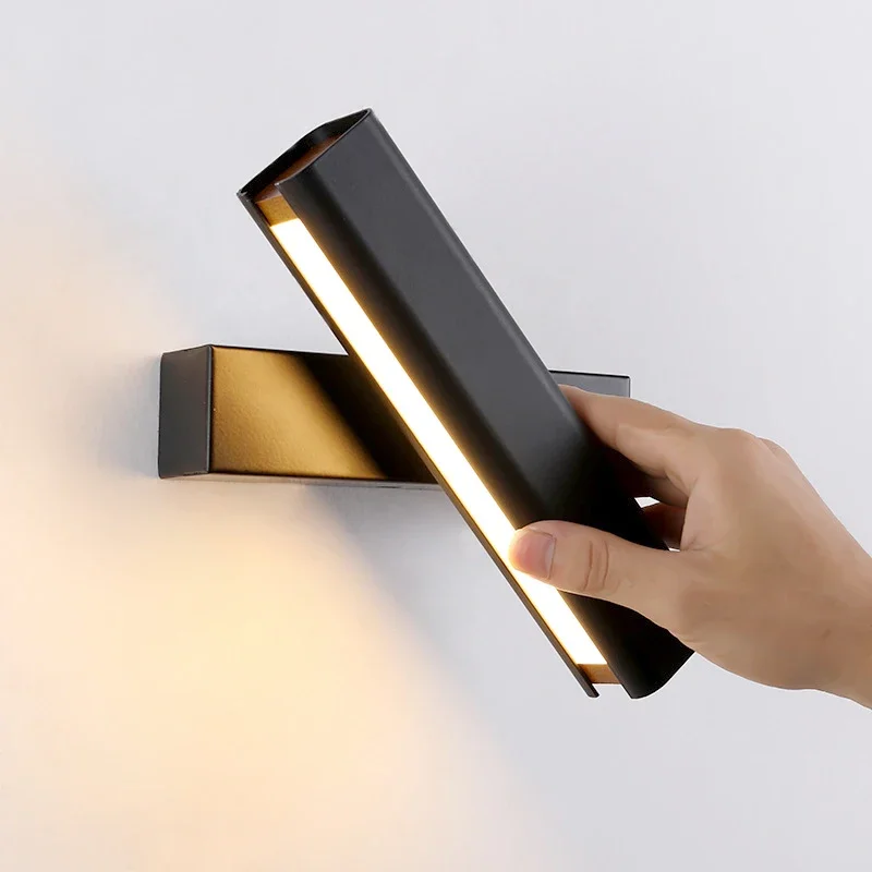 

Nordic LED Rotatable Wall Lamp Solid Wood Wall Light Simple Bedside Study Reading Bedroom Adjustable Lighting Home Decor Lamps