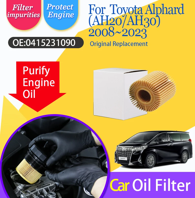 Filtri Carburante Per Auto Per Toyota Alphard Vellfire Hv Ah20 Ah30 2008 ~ 2023 3.5L 2.5L Hybrid 0415231090 Solvent Olio Filtri Accessori