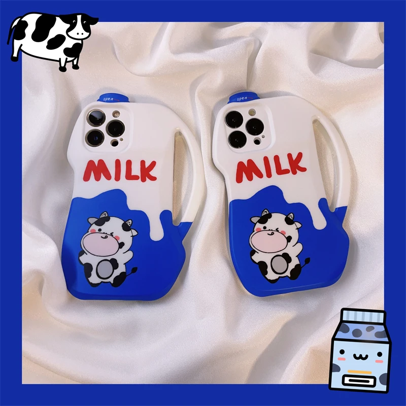 

Pure Milk Water Bottle Suitable For Apple 14pro Max Phone Case IPhone 13 Mini Cartoon 12 Funny New Full Edge Protection Against