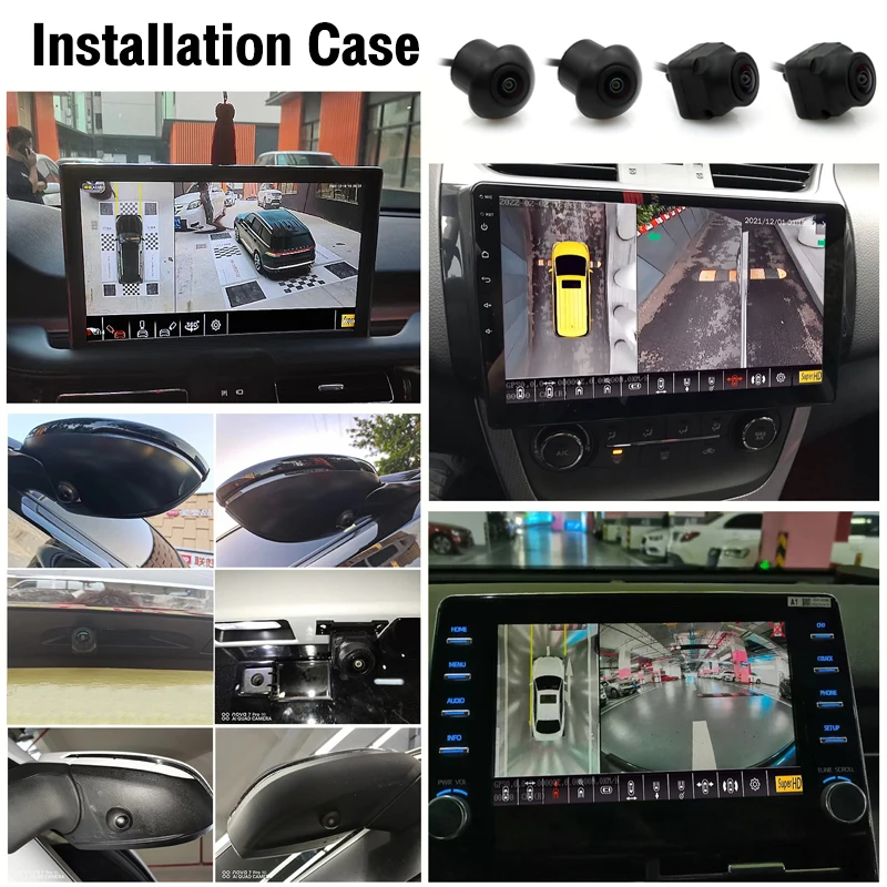 360 Car Camera Panoramic Surround View 1080P AHD With Right+Left+Front+ Rear View Camera System For Android Radio Night Vision