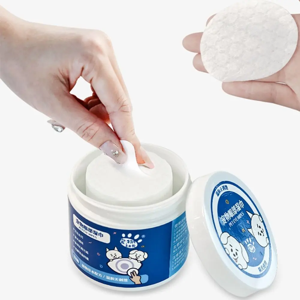 No Irritation Pet Eye Wipes for Dog Cat Tearmark Cleaning