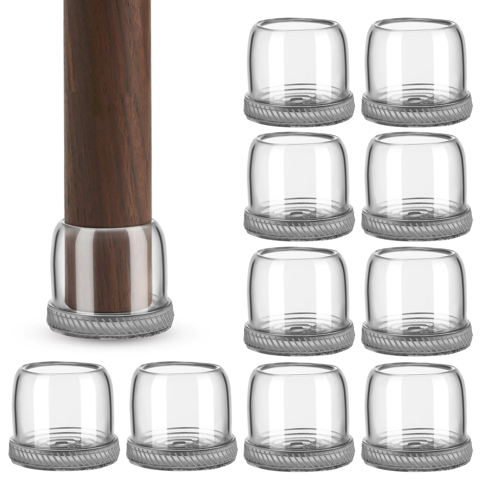 

24 Pcs Anti-slip Covers for Leg Stool Feet Furniture And Floor Protector Desk Chair Pad Legs Sliders Chairs Moving Protectors
