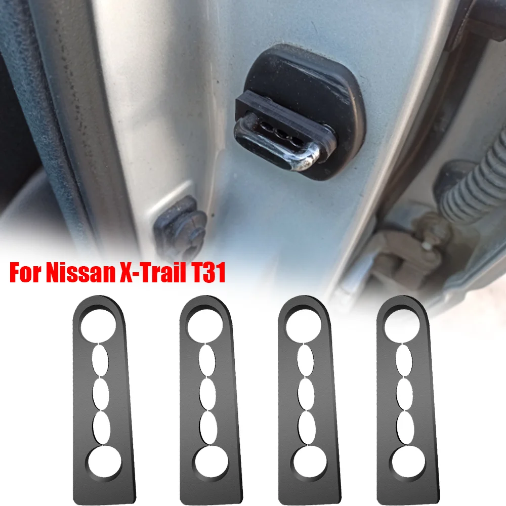 Car Sound Deadener Damper Door Lock Buffer 4Pcs Deadening For Nissan X-Trail T31 II 2007-2013 car door lock damper car sound deadener