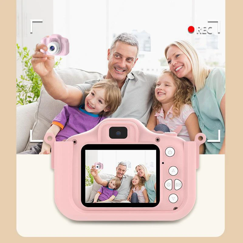 3D Cartoon Digital Camera Animal Unicorn 48MP Children Mini Camera Toy Take Pictures And Videos Play Games Dual Digital Camera,Wooden Camera Toys