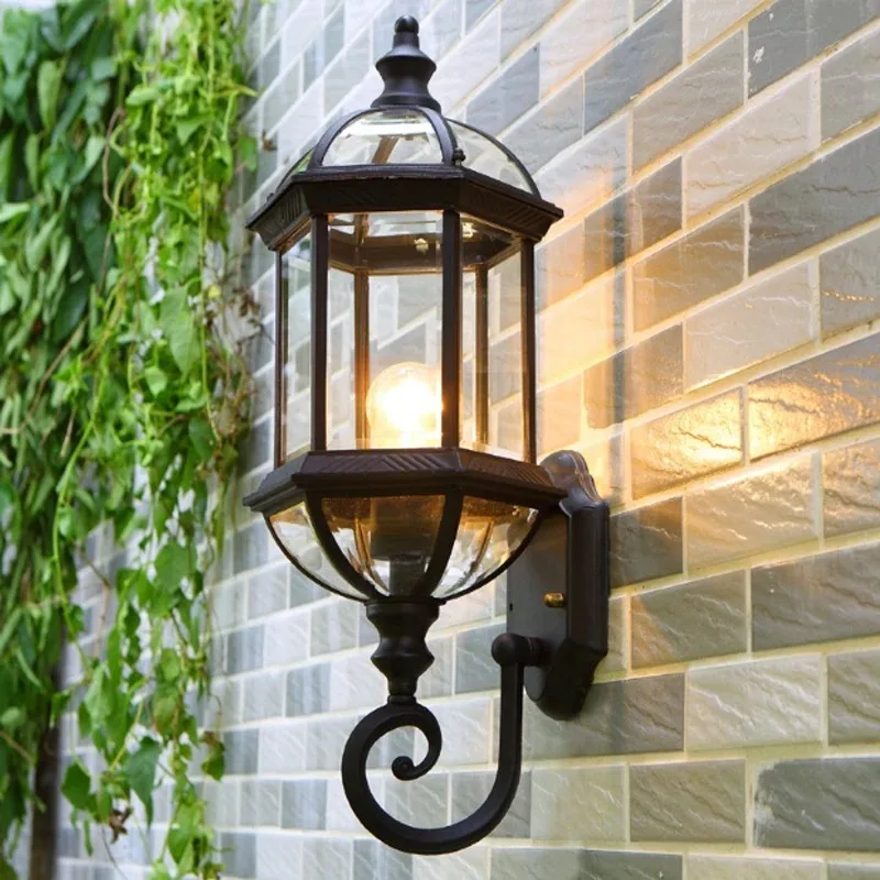 Outdoor porch light, waterproof pendant light, courtyard landscape decoration, retro LED lighting, suitable for terraces 2