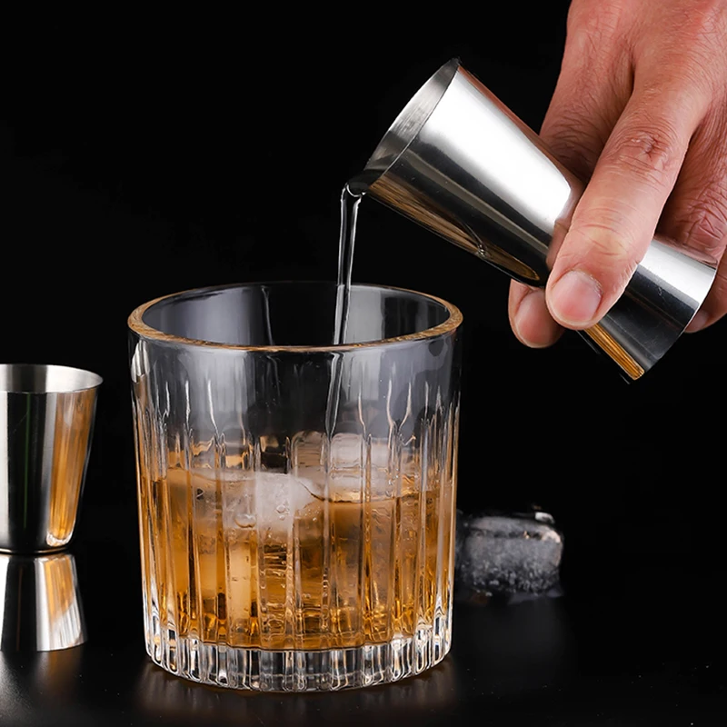 Stainless Steel Cocktail Shaker 15/30ml or 20/40ml Measure Cup Dual Shot Drink Spirit Measure Jigger Kitchen Gadgets