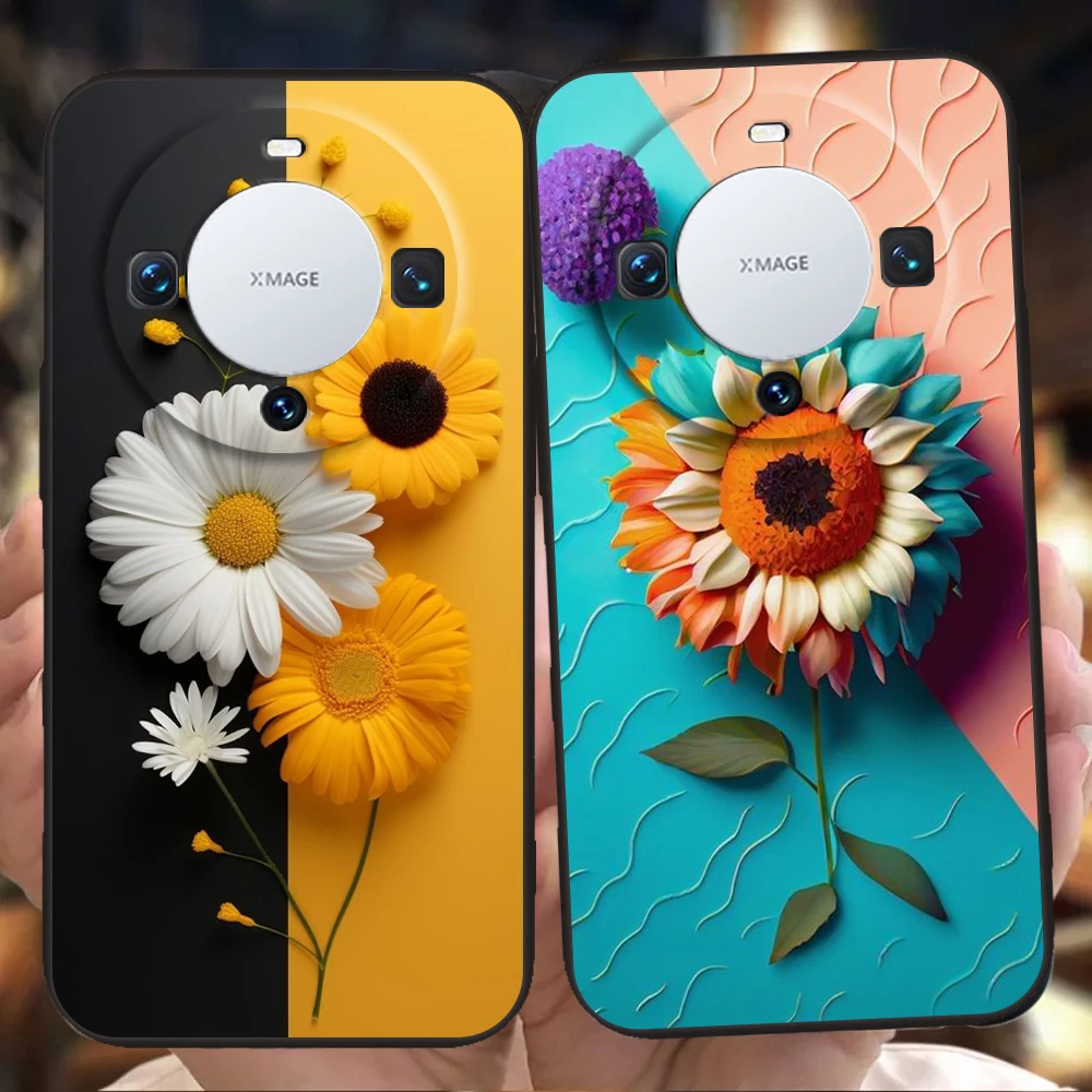 Sunflower Design Silicone Phone Case Cover - Durable TPU Protective Shell