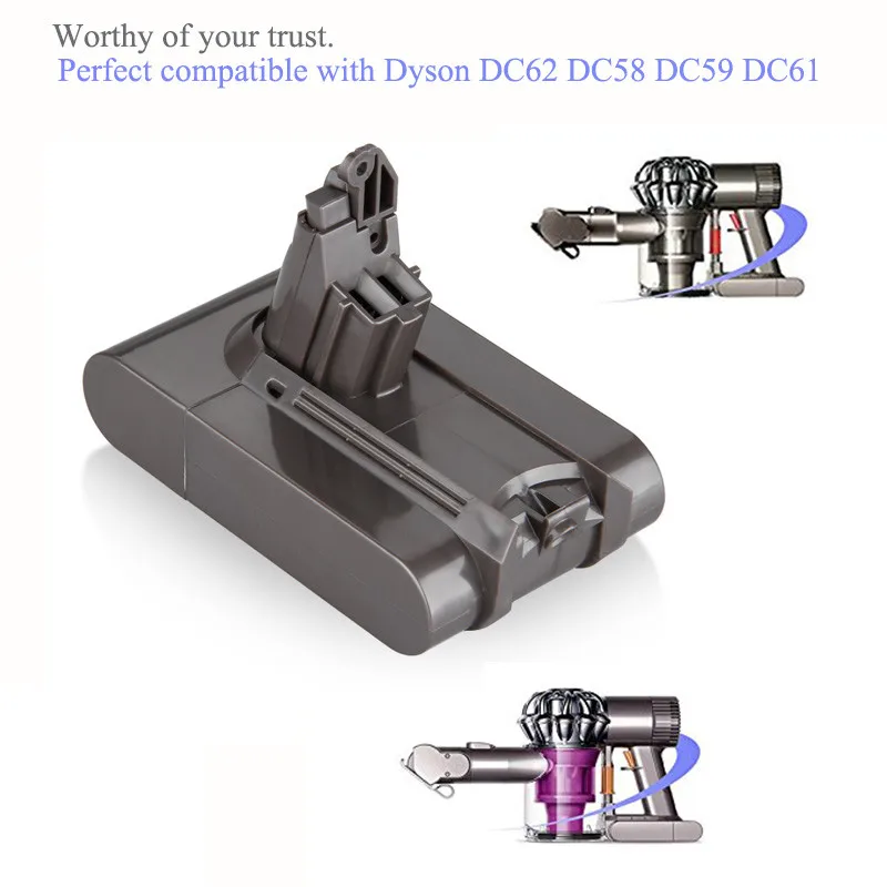 New Dyson dc62 batterie 98000mAh 21 6V Li-Ion Batterie für V6 DC58 DC59 DC61 DC62 DC74 SV07 SV03 SV09 Staubsauger |