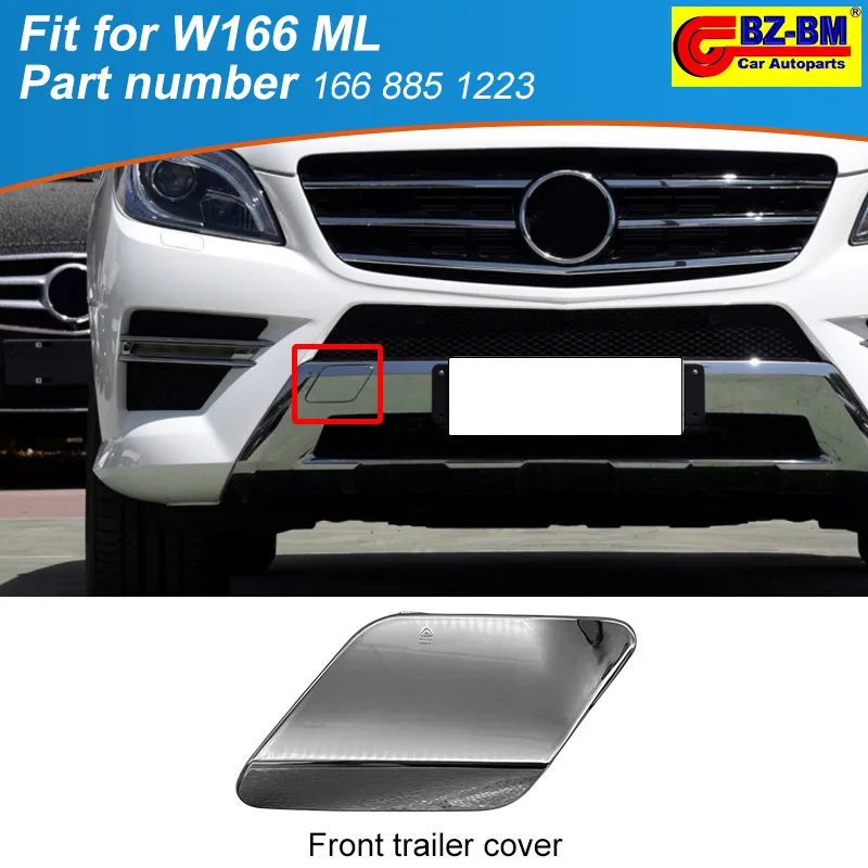 Car Front Bumper Tow Hook Trailer Cover Cap Hauling Eye Lid For Mercedes benz W166 ML Series 1668851223 1668851823