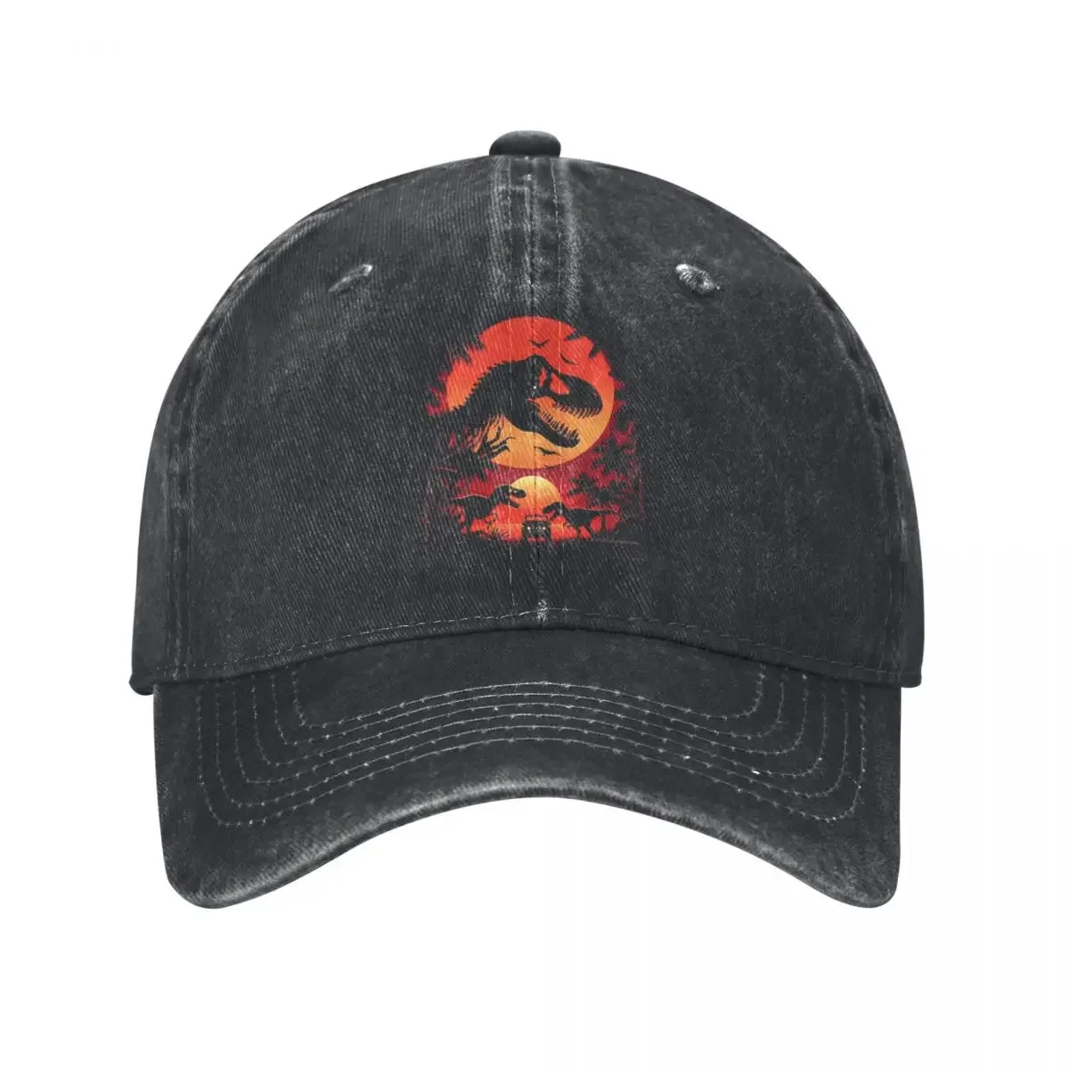 Vintage Jurassic Park TRex Baseball Cap for Men Women Distressed Denim Headwear Jurassic World Jeep Dinosaur Activities Caps Hat