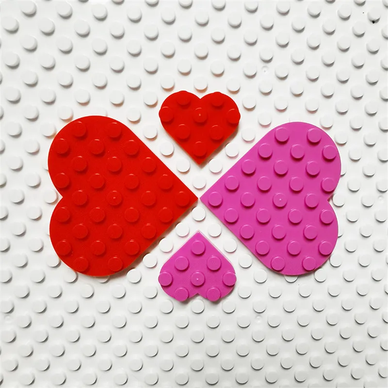 10pcs Classic Building Blocks Accessories Loving Heart Thanksgiving Day/Christmas Peach Heart Gift Toys for Children Girls,building blocks toys