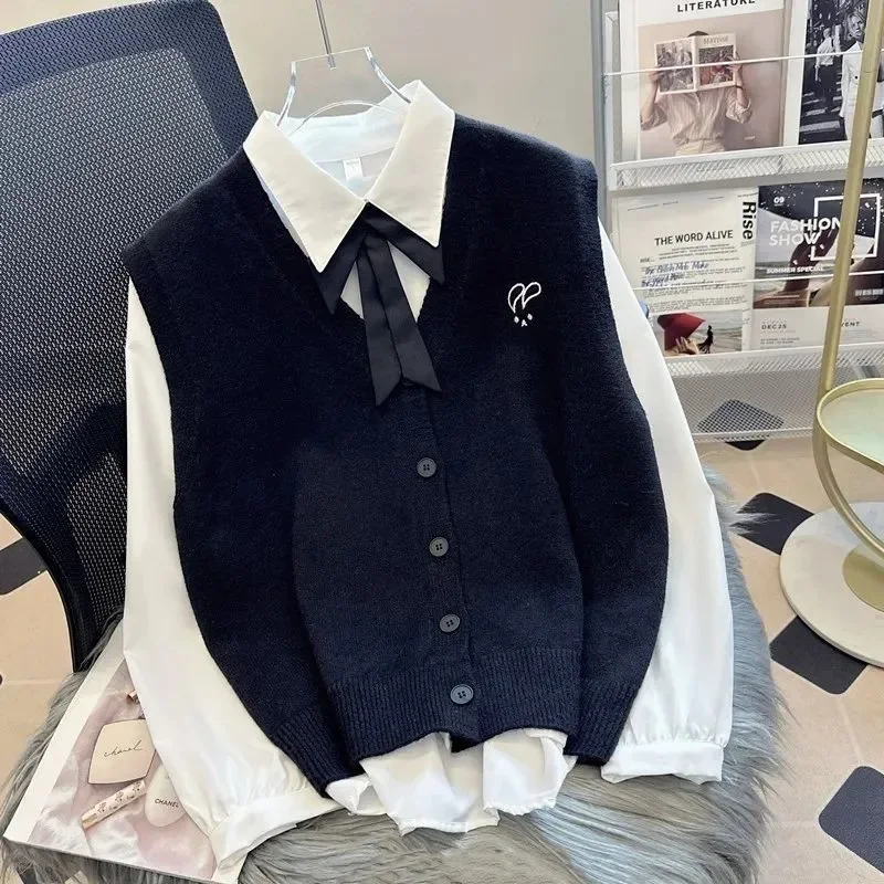 Golf Wear Spring Golf women's V-neck sleeveless golf jacket outdoor sports shirt stretch knitwear for women Tennis Jackets
