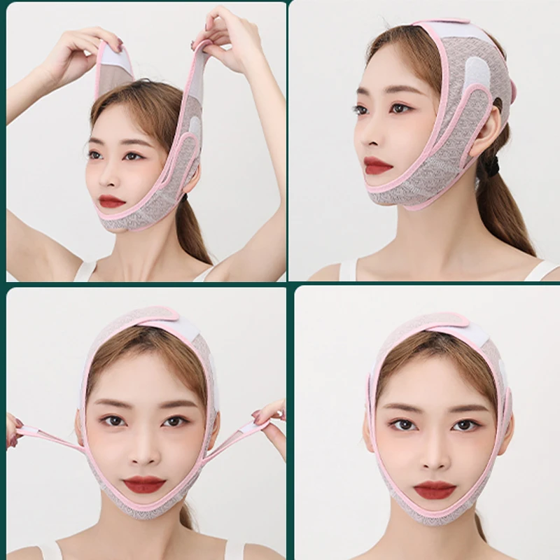 Elastic Face Slimming Bandage V Line Face Shaper Women Chin Cheek Lift Up Belt as face slimming strap Facial Anti Wrinkle Strap Care Slim Tools