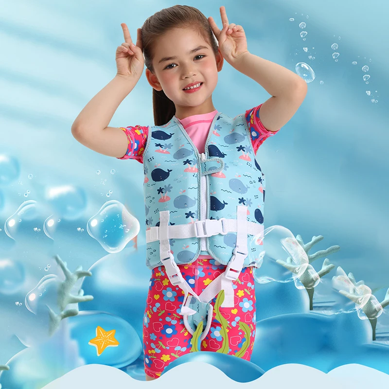 

New Children's Cartoon Buoyancy Vest Swimming Beginner Safety Life Jacket Children's Beach Water Sports Neoprene Floating Vest