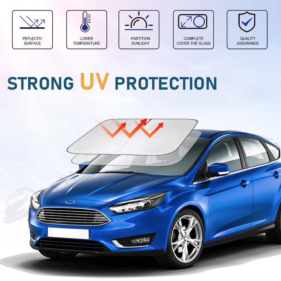 Coche Delantero Parabrisas Parasol Para Fo-rd Focus Hatchback 2012