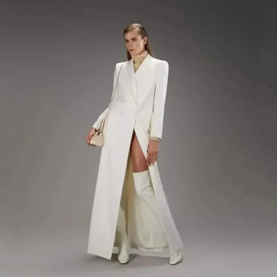 Chic Extended Version Women Spring and Autumn Winter Coat Comfortable and Casual Female Party Only 1 Piece Dress