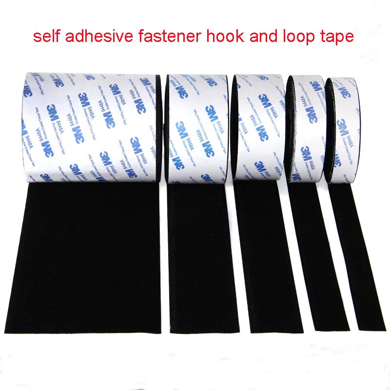 1 meter length 25mm Width 3M 9448A Glue Velcro Tape Heavy Duty Self  Adhesive Hook & Loop Tape Fastener for Home DIY Car Decoration