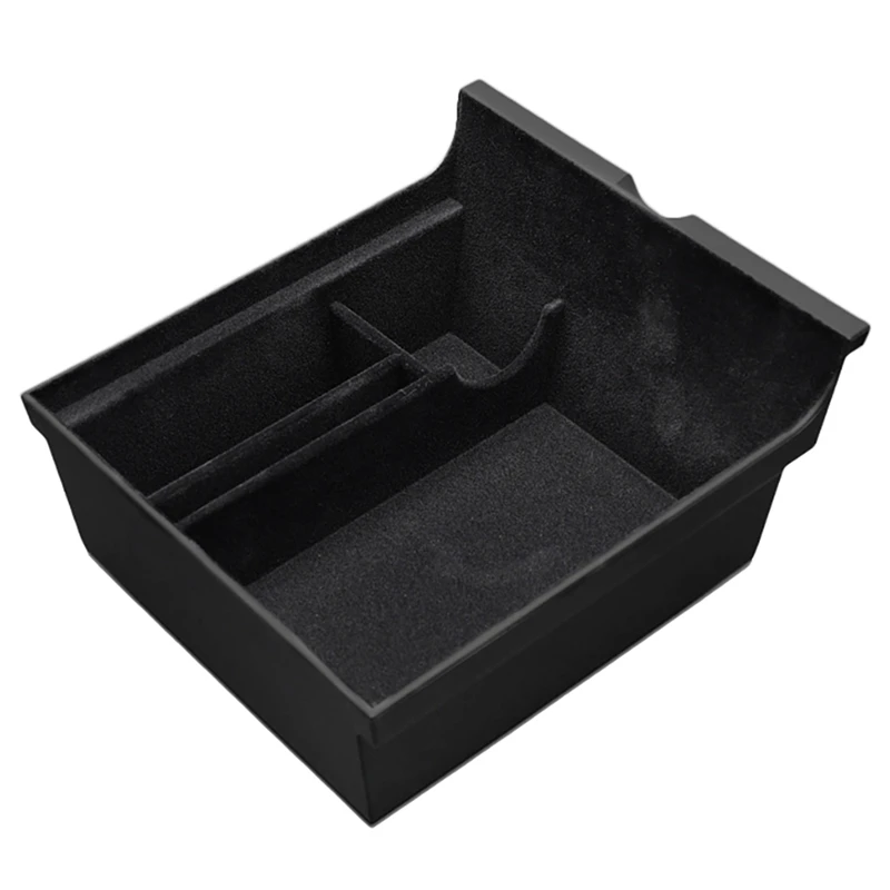 

For Tesla Model 3/Y Interior Accessories Car Central Armrest Storage Box Center Console Flocking Organizer Containers