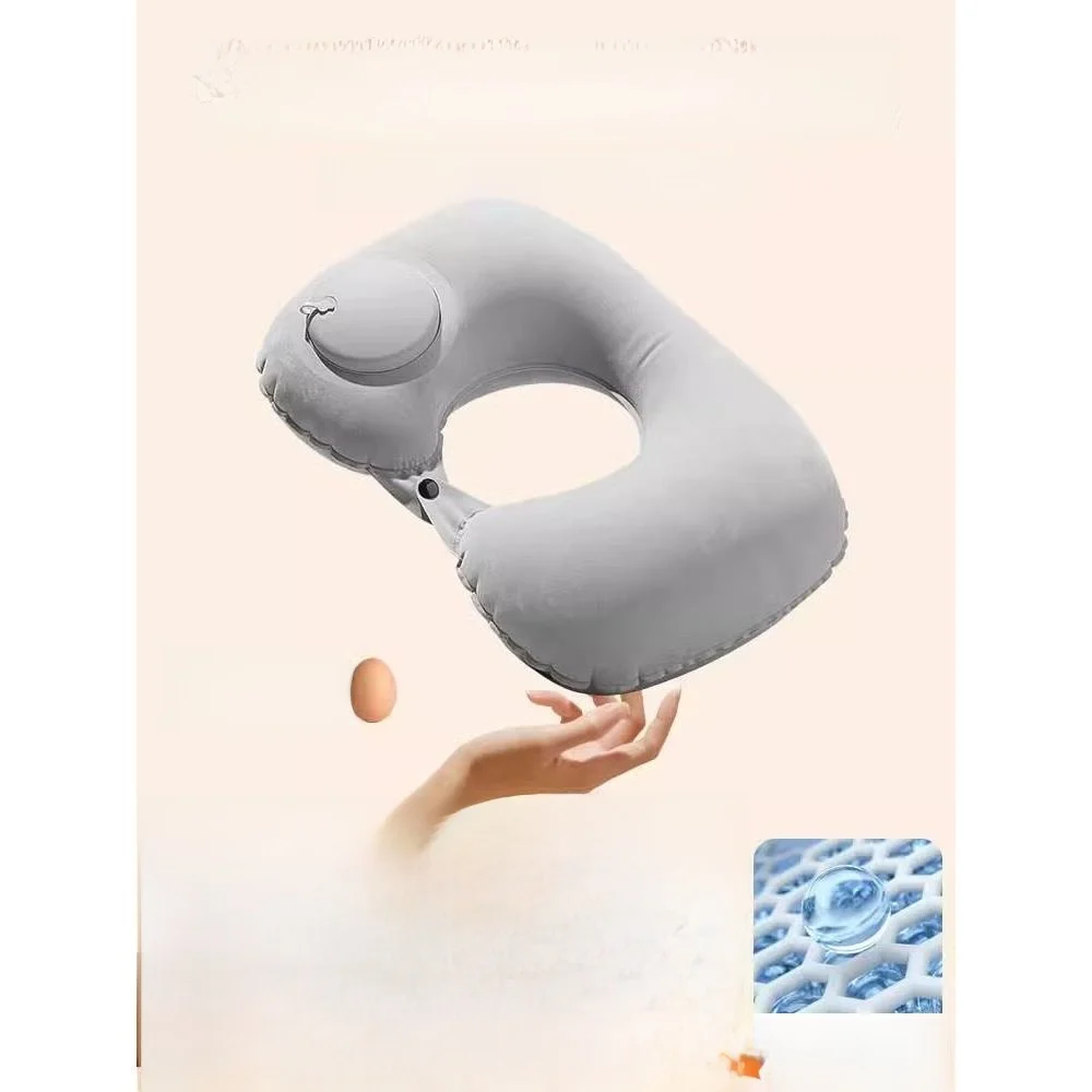 휴대용 에어 목베개 U자형 여행용 자동차 비행기 편안한 지지 베개 캠핑 야외 여행용품