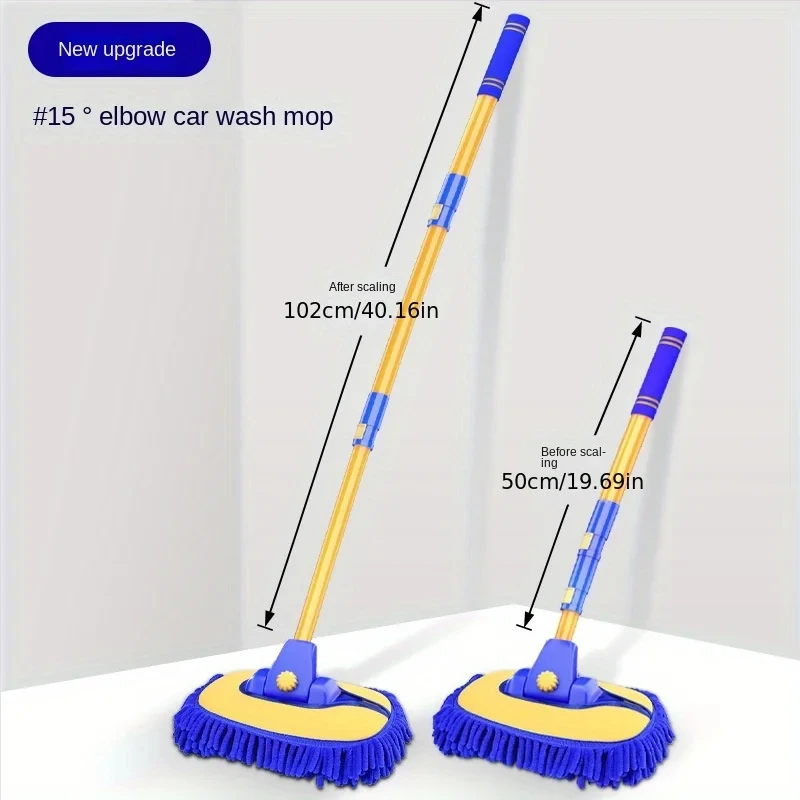 Car Cleaning Brush Detailing Adjustable Super Absorbent Car Wash Brush Telescoping Long Handle Cleaning Mop Car Accessories 5