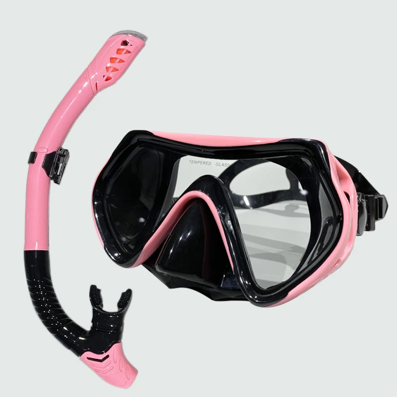 High quality silicone diving mirror full dry breathing tube set with wide field of vision Diving Masks 4