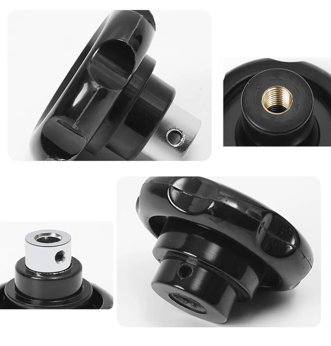 1Pcs Bakelite Round Corrugated Handwheel Machine Tool Handle Six-Star Wave Wheel Hand Tighten Nuts CNC 3D Printer M8-M12