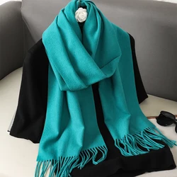 Luxurious Winter Cashmere Scarf - Versatile Solid Color Shawl Wrap (DFP001-33)