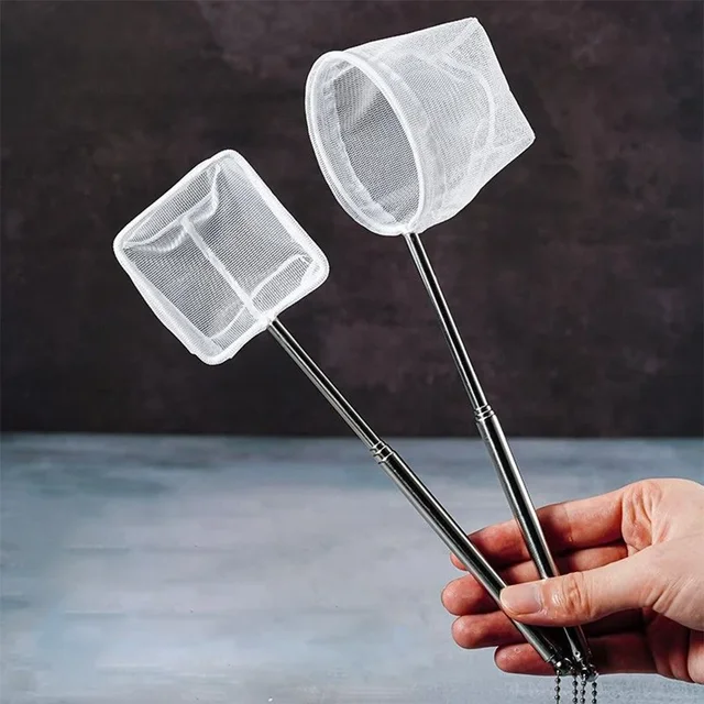 3D Aquarium Fish Net Extendable Handle Soft Mesh Safe for Catching Fish Shrimp Aquarium Accessories Aquatic Pet Supplies