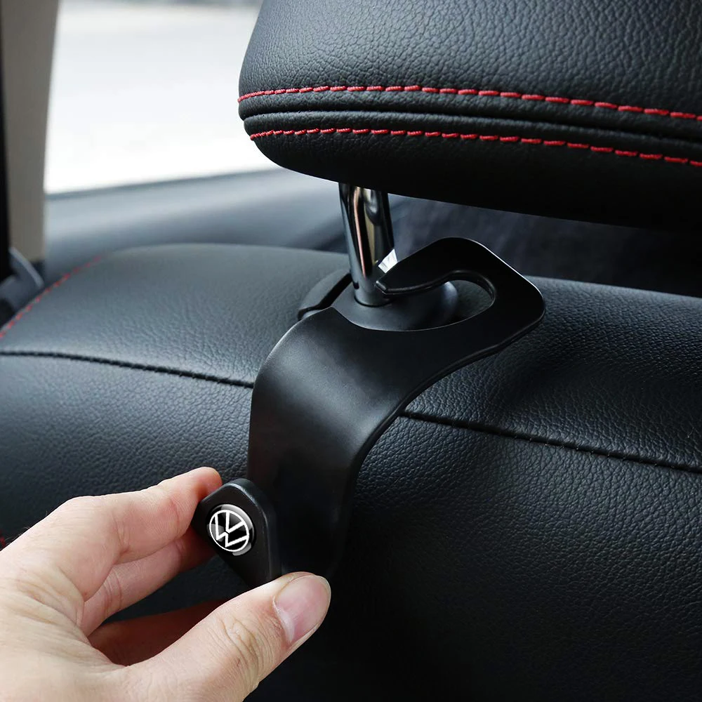 2개 자동차 시트 백 훅 정리함 홀더 자동차 수납 걸이 클립 폭스바겐 VW GTI R 라인 골프 6 폴로 티구안 파사트 투란용