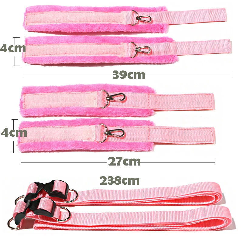 SM Bed Restraint BDSM Bondage Couple Slave Sex Games Tool Handcuff Open Leg Cuffs Sex Toy Adult Bed Restraint Strap System Set