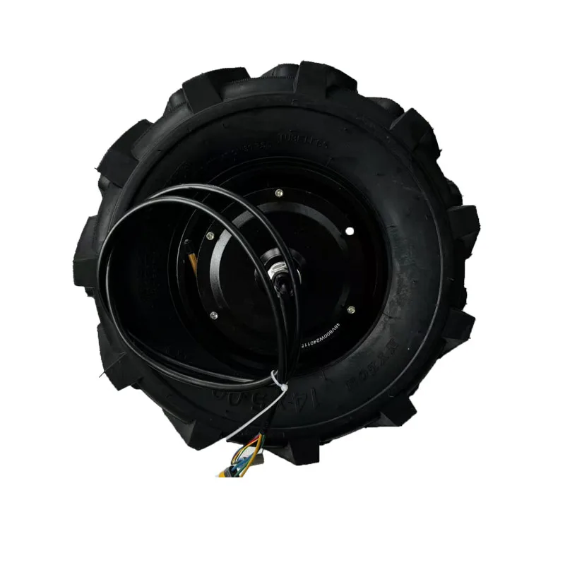 Electric Garden Barrow Hub Motor Wheel 14" 400W-800W Low Speed Reversible BLDC Power Wheelbarrow Motor with Tractor Tyre