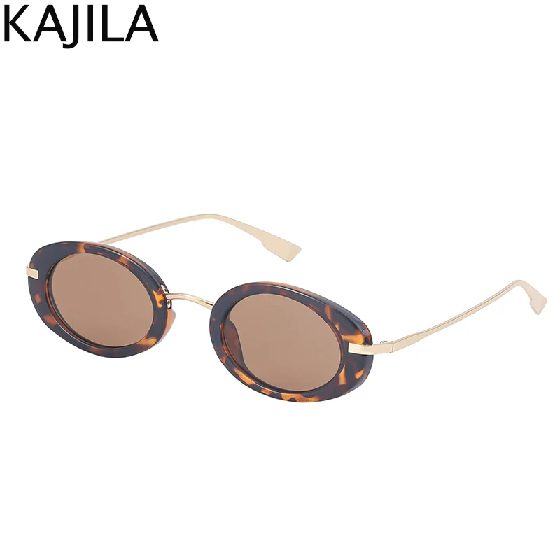 KUGUAOK Oval Sunglasses for Women Trendy Y2K Style Design Sun Glasses UV Protection 90s Small Vintage Shades