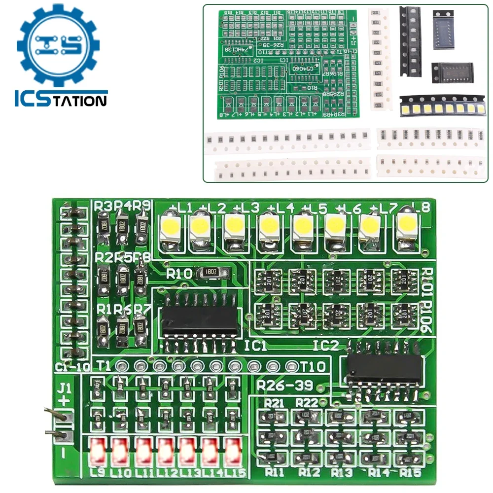 Spare Parts Advanced Full-Chip Soldering Practice Board Electronic  Components DIY Production Kit