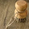 Kitchen dish brush Wooden handle and sisal coconut Multifunctional cleaning tools kitchen scrubbing brush 6