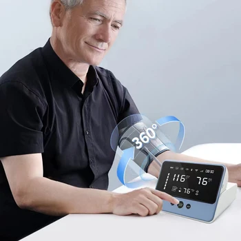 4.3 Inch LED Screen Intelligent Voice Broadcast Household Electronic Blood Pressure Monitor One Button Measurement 4