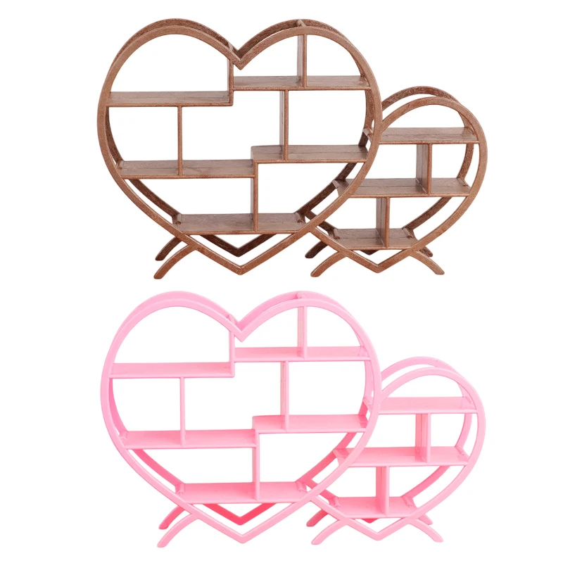 Heart-Shaped Nostalgic Display Stand for Miniatures and Dollhouses