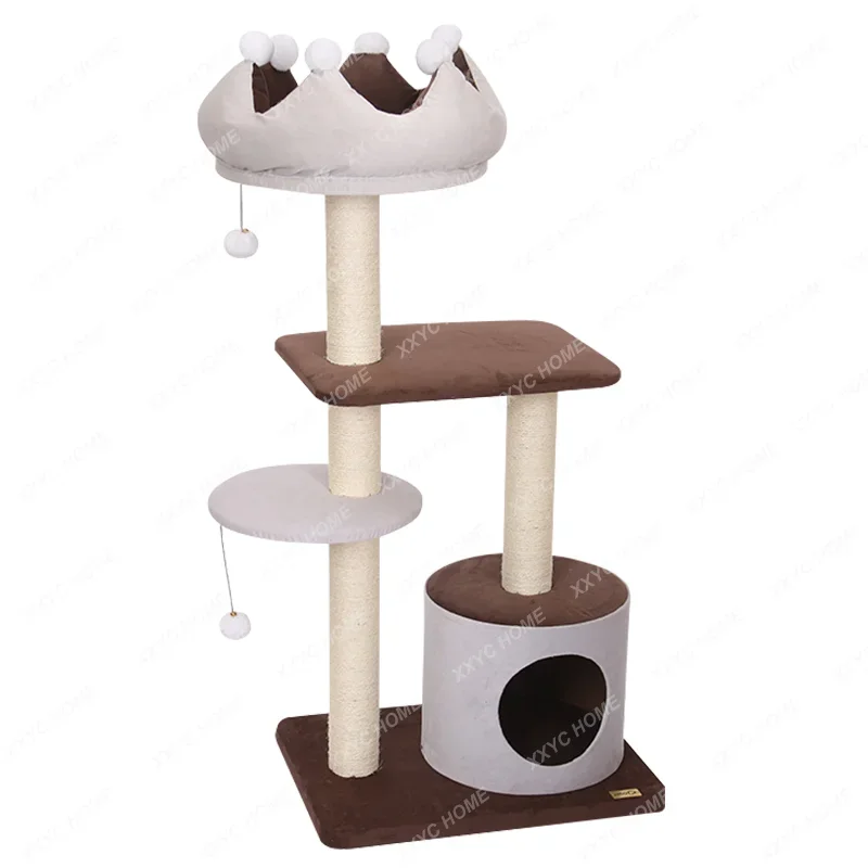 Small Cat Climbing Frame Colorful Cat Nest Tree Integrated pet Supplies Sisal